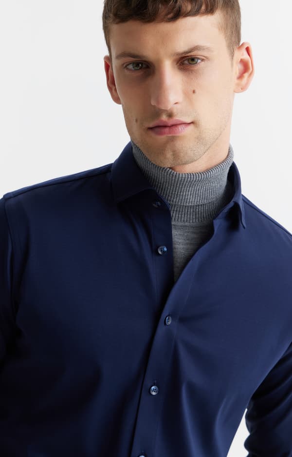 Slim fit bomuldsskjorte M