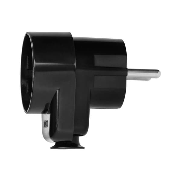 Uni-Schuko stik med Schuko jordstik 16A 230V sort