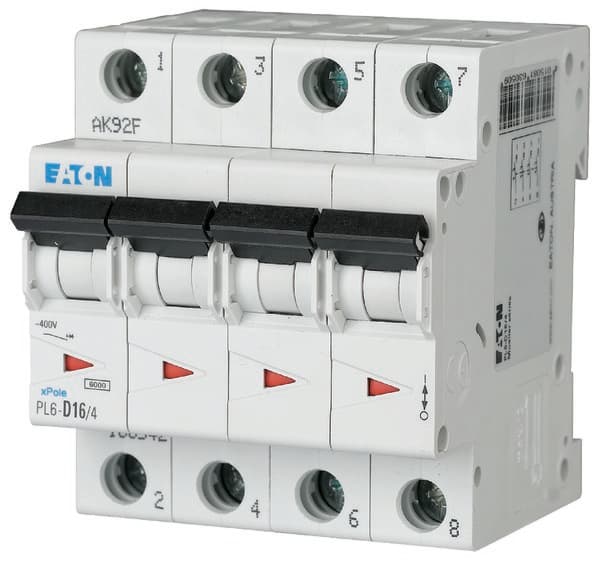 6kA PL6-C16/4 strömbrytare