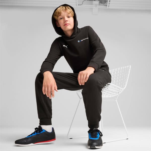 Puma BMW MMS Børne Ess Hættetrøje Ft Sort [627529 01] størrelse 128