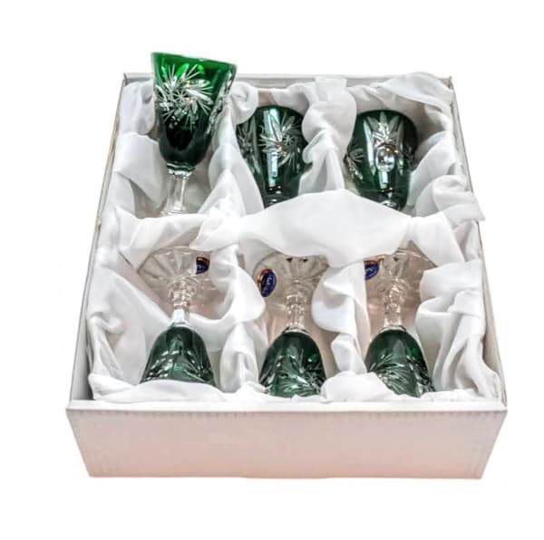 Smaragdkrystal vodkaglas 40 ml Olive Grinder