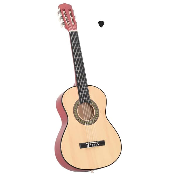vidaXL Klassisk gitarr för nybörjare och barn, 1/2, 34", linsträ