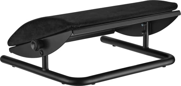 Powerton ergonomisk benstøtte, stål, 25 kg, sort