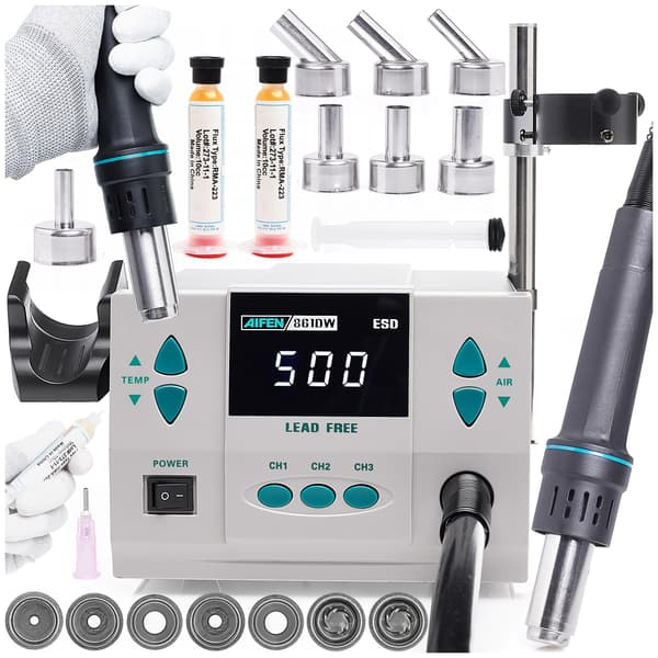 AIFEN 861DW 1000W varmluftslödstation + varmluftslödkolshållare