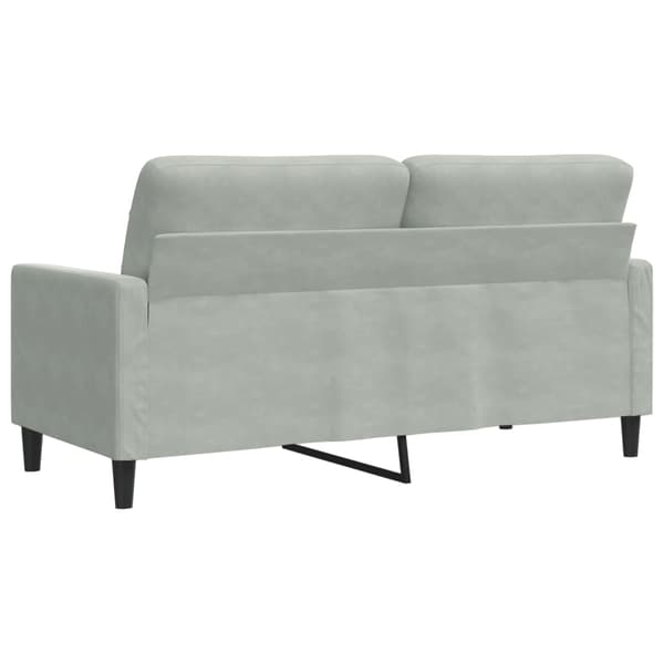 vidaXL 2-sitssoffa ljusgrå 140 cm klädd i sammet