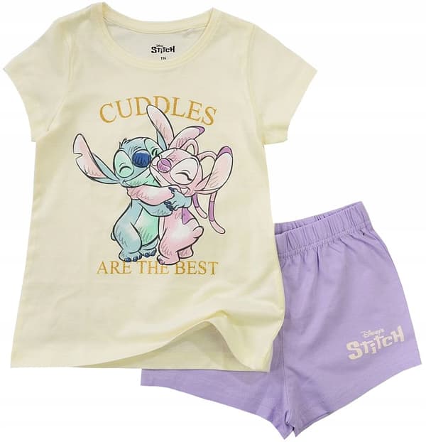 Stitch Sticz pyjamas til piger kortærmede shorts 104