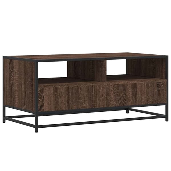 vidaXL sofabord brunt egetræ 100x50x45 cm