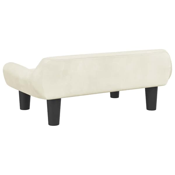 vidaXL Barnsoffa krämfärgad 70x40x24 cm sammet