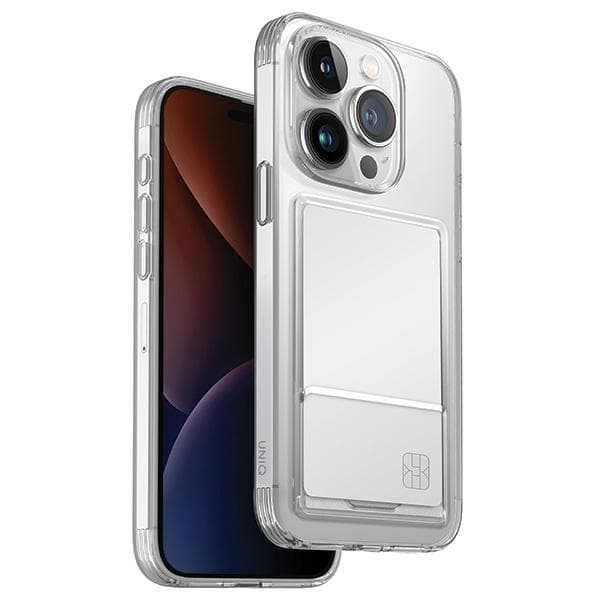 UNIQ Air Fender Cardslot-etui til iPhone 15 Pro Max, Klar