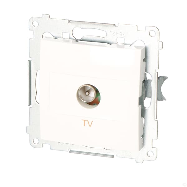 Enkelt TV-uttag, vitt Simon54