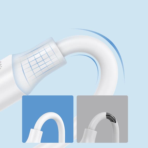 USB-C - USB-C 480Mb/s 60W 1m vit kabel