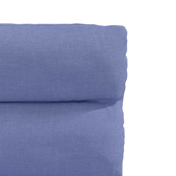 vidaXL Matstolar 2 st denimblått tyg
