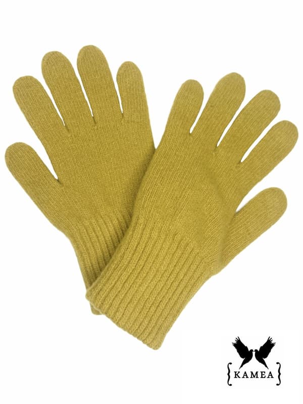 GLOVES*01 uldne vinterhandsker til kvinder i limefarve