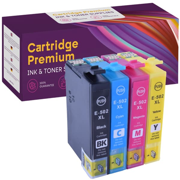 4x blækpatroner til Epson GP-E502XL CMYK GP