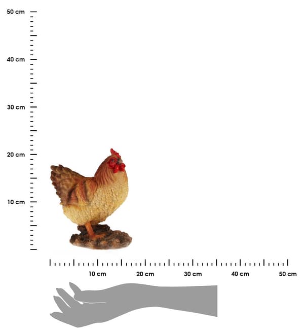 Färgglad hönsträdgårdsfigur 19 cm