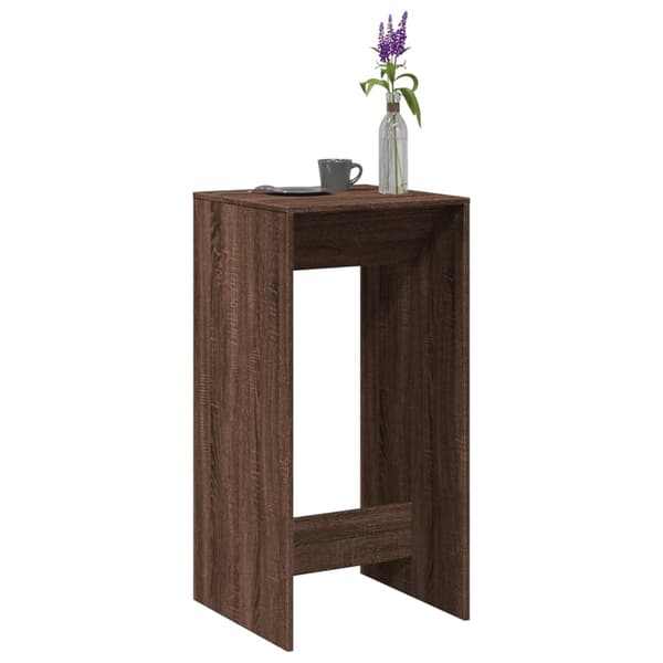 vidaXL barbord brunt egetræ 51x50x103,5 cm
