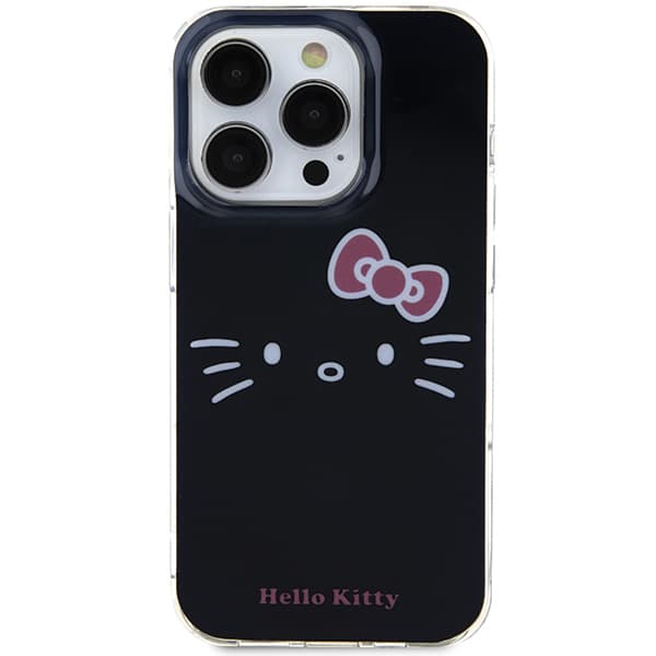 Hello Kitty IML Kitty -kasvosuoja iPhone 15 Prolle, musta