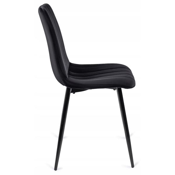 IBIS kläddd matstol svart sammet modern loft