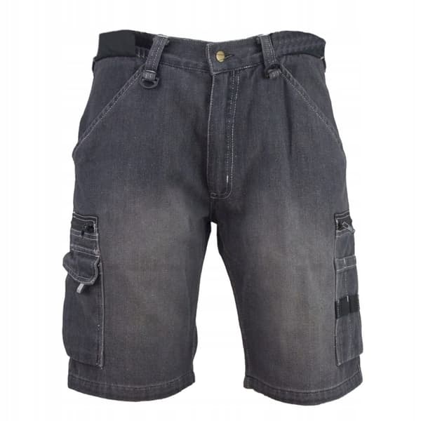 Hastearbejdsshorts i denim, grå, 605 44