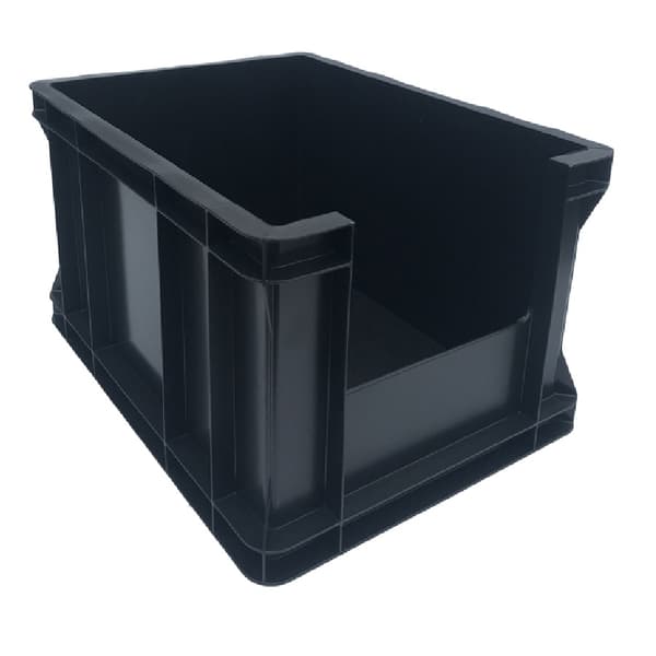 Beholder med vindue 400x300x220 sort