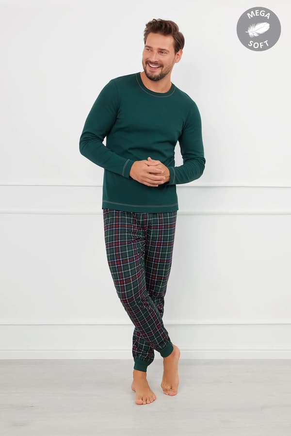 Fogo herrpyjamas långärmad, långbyxor XL