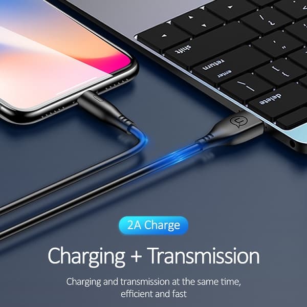 USAMS U18 USB-A til Lightning 2A hurtigopladerkabel 1m sort