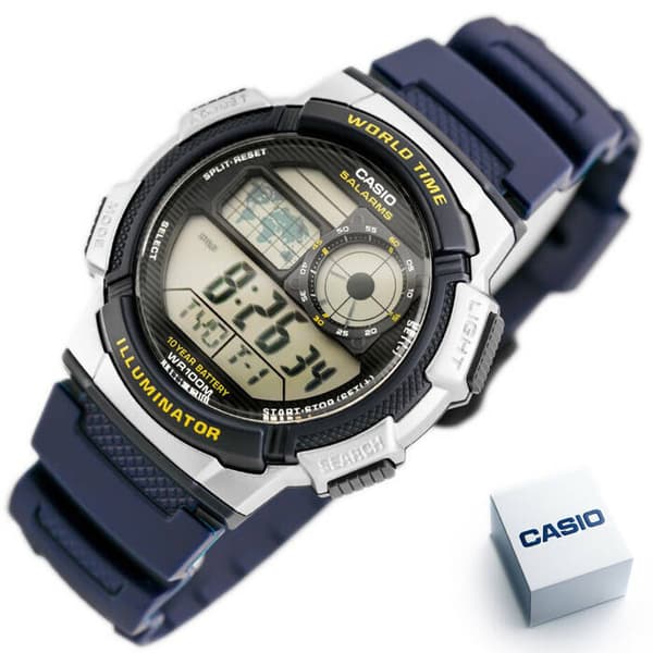 Herrklocka CASIO AE-1000W 2AV (zd073e) - Världstid + med låda
