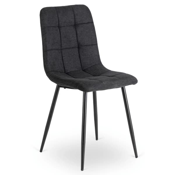 Polstret spisebordsstol PERU 2 Sort Moderne Loft