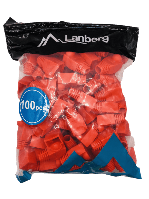 Røde RJ45-stikhætter, 100 stk.