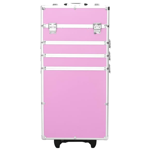 vidaXL makeup-vogn, aluminium, lyserød