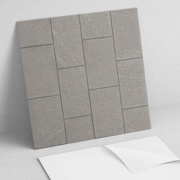 Vinylflisesæt Nem montering Stenflisemønster 9x30x30 cm