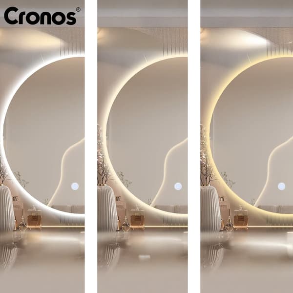 Cronos lämmitettävä pyöreä peili 80 cm