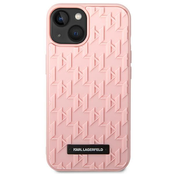Karl Lagerfeld 3D Monogram-skal till iPhone 14 Plus, Rosa