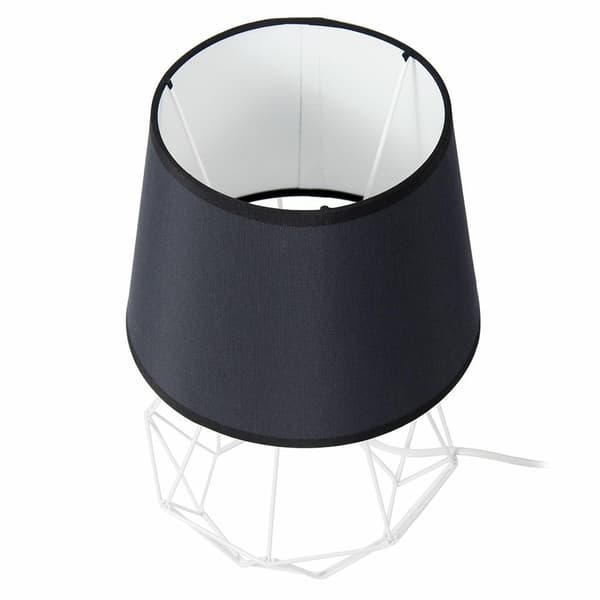 Diamant bordlampe, hvid og sort