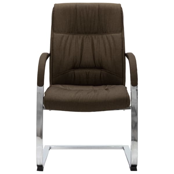 vidaXL Cantilever-kontorstol brun stof