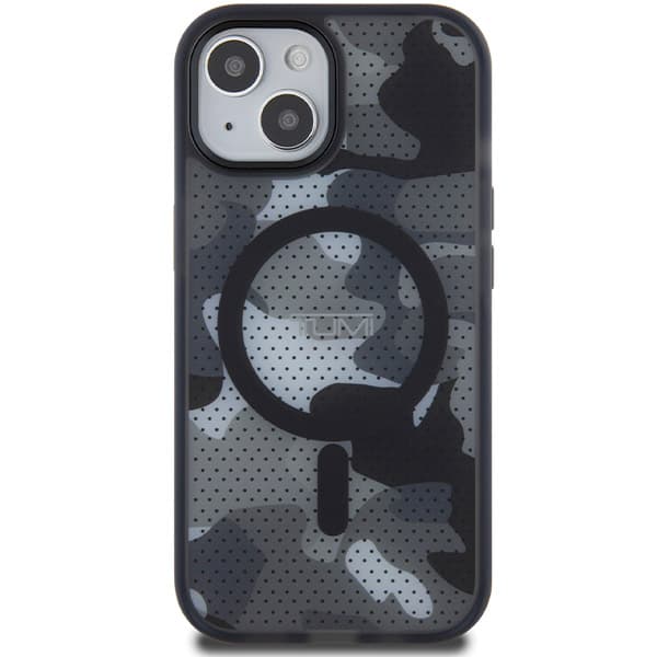 Tumi Frosted Camo Print MagSafe-etui til iPhone 15, sort