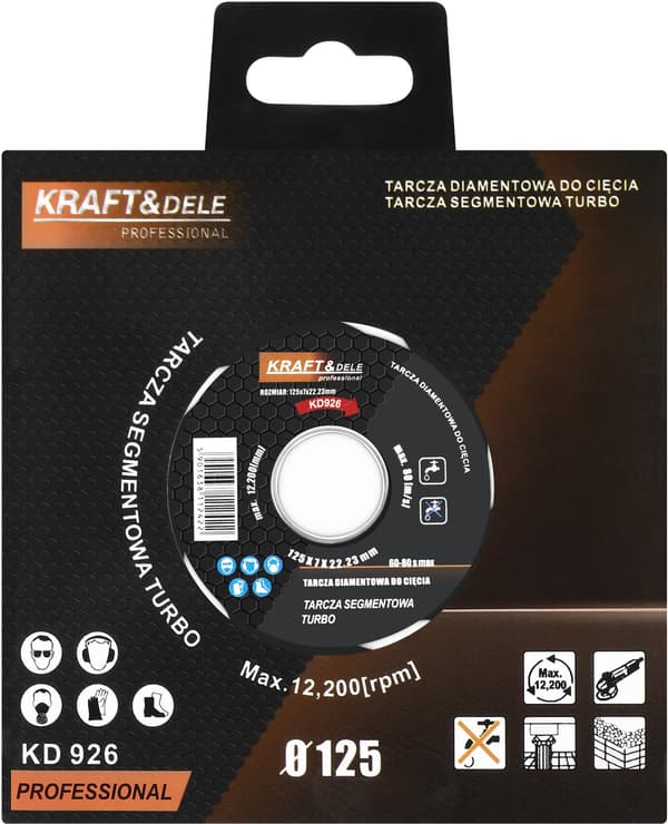 Segmentoitu katkaisulaikka 125x7x22.23mm turbo KD926