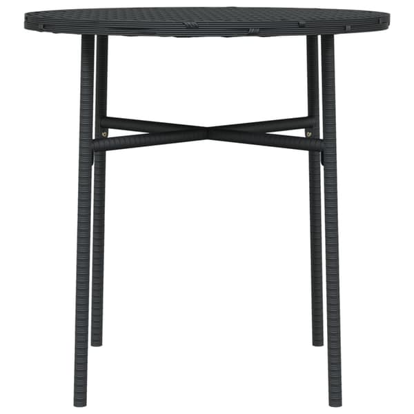 vidaXL Tebord, svart, 45 cm, polyrotting