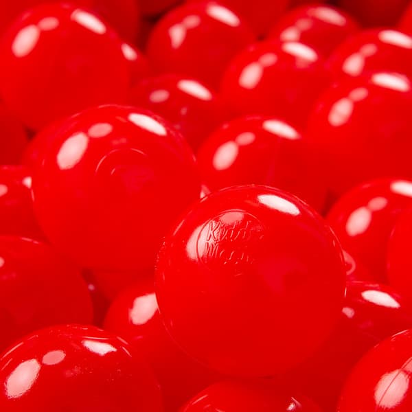 KiddyMoon plastbollar 7 cm röda 700 leksaksbollar set