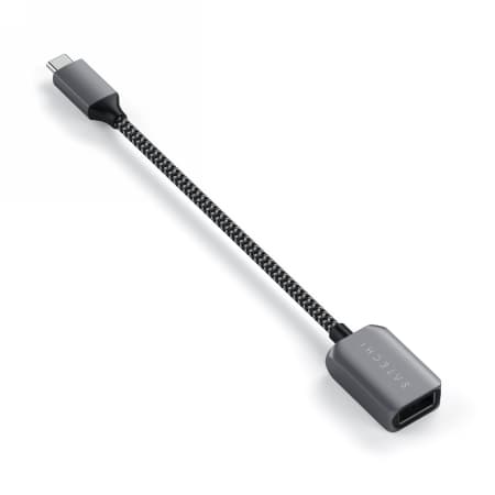 Satechi USB-C - USB 3.0 -sovitin - alumiininen USB-C - USB-A 3.0 -sovitin (tähtiharmaa)