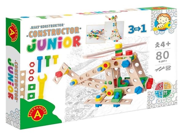 Little Constructor Junior - Helikopteri 3in1 ALEX