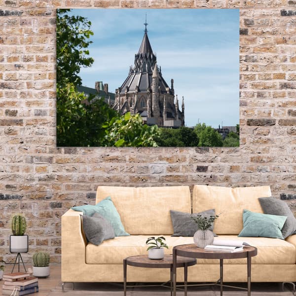 Lærredstryk Arkitektur Kirke 40x30 cm