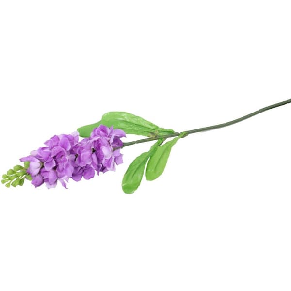 Kunstig lilla rødbryn blomgren - 55 cm