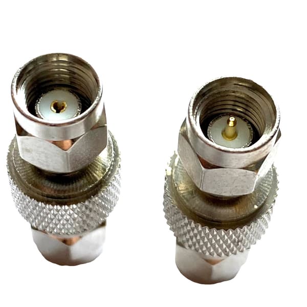 Adapter SMA-stik / SMA-RP-stik forkromet