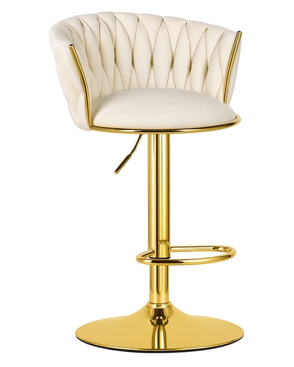 MIG skammel - beige / guld base x 1