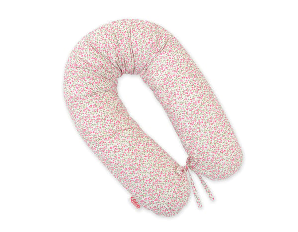 Bomuldspudebetræk til den længere graviditetspude - Pink Meadow