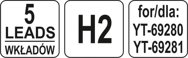Yato grafit H2 5 stk YT-69286