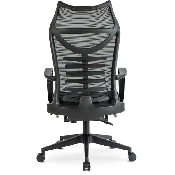 ACTON Ergonomisk snurrstol med fotstöd, svart