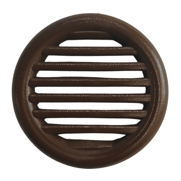 Ventilationsgaller för möbelskåp, diameter 35, mörkbrun, 10 stycken