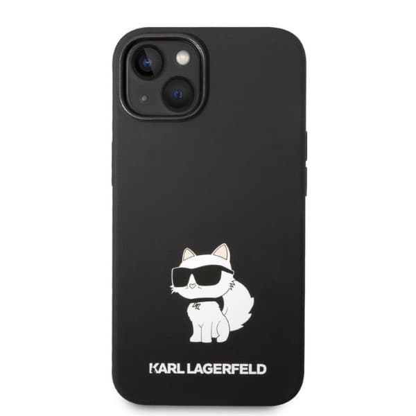 Karl Lagerfeld Silikone Choupette-etui til iPhone 14 Plus, Sort